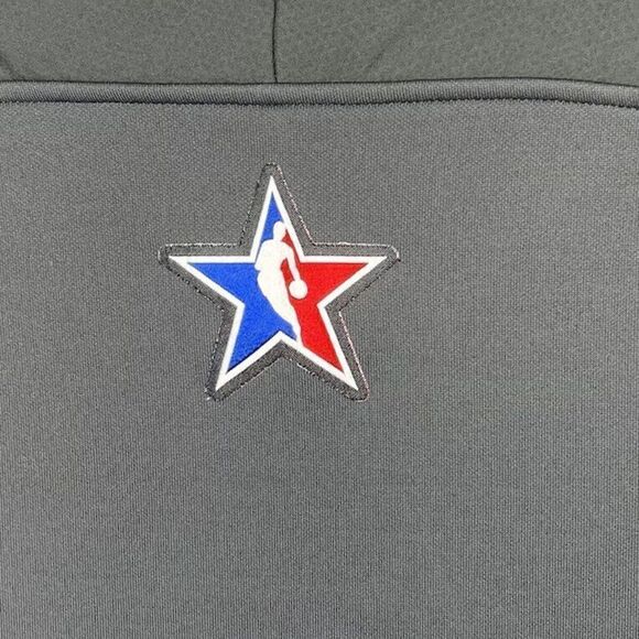 ADIDAS Sweatshirt Womens Large L Gray Pullover Side-Snap NBA Embroidered Logo - Picture 6 of 10